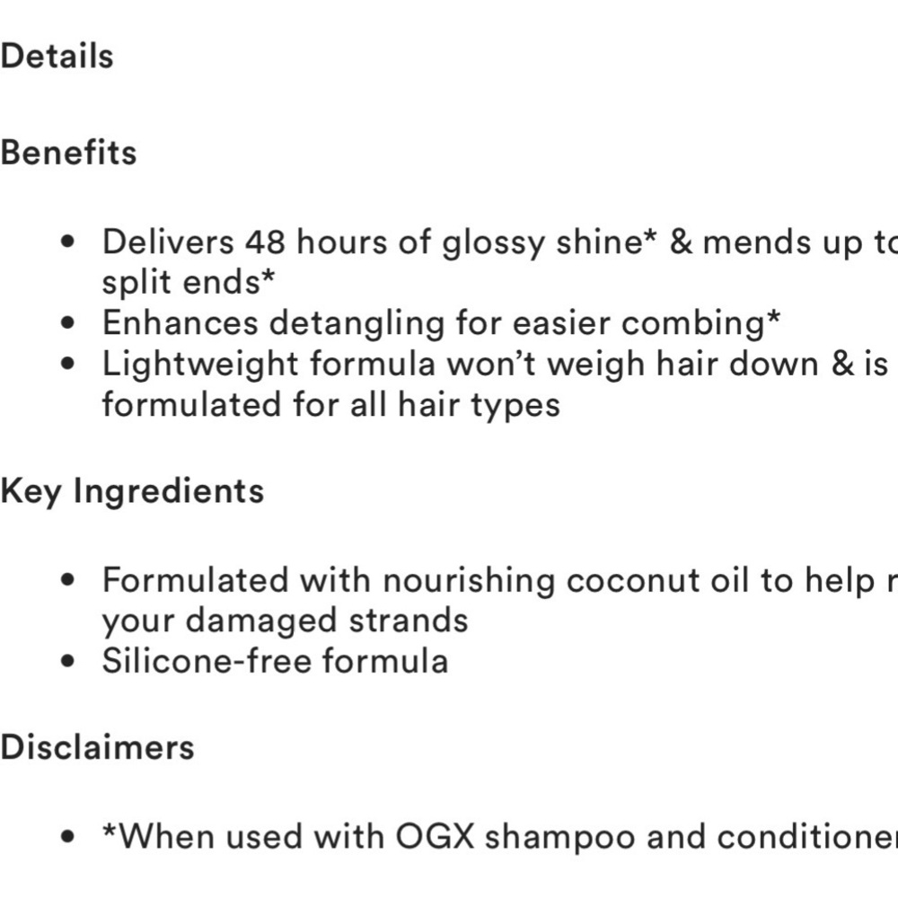 NEW ogx coconut pre wash oil - Picture 2 of 2